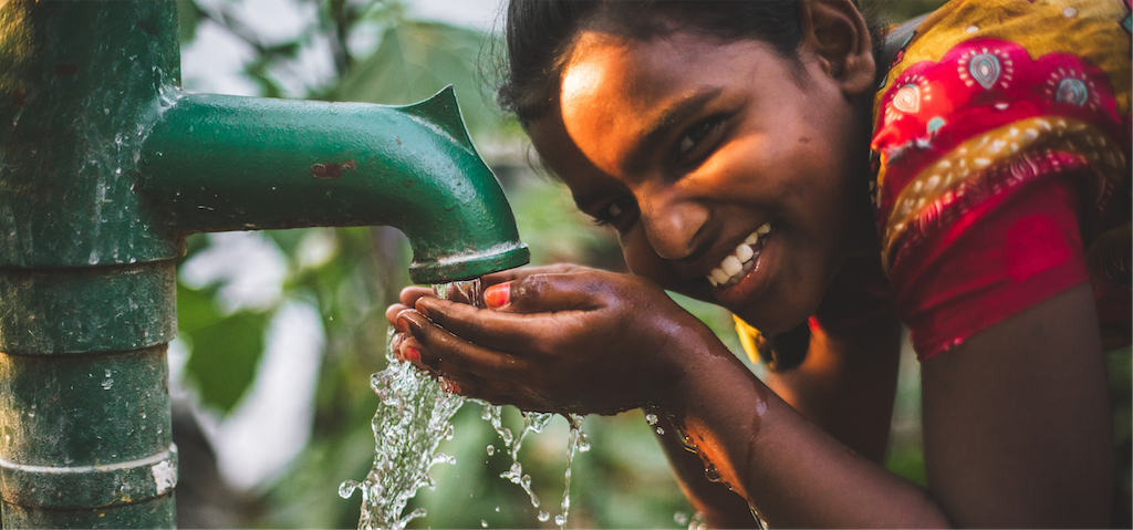 Woman drinking water