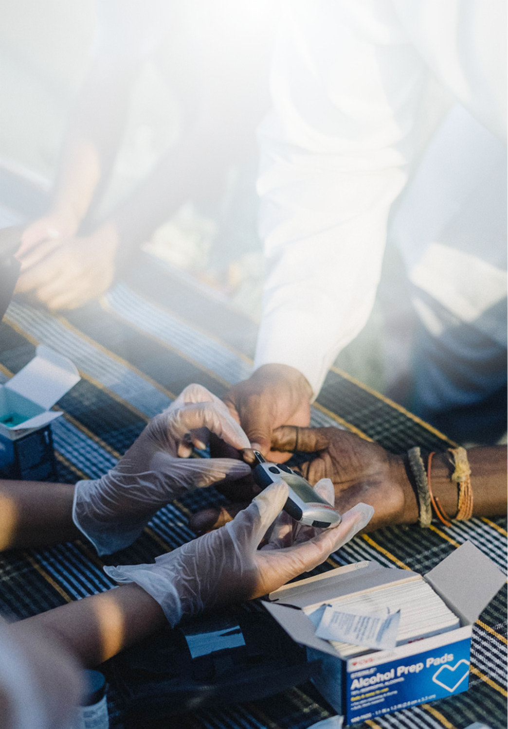 Patient being treated